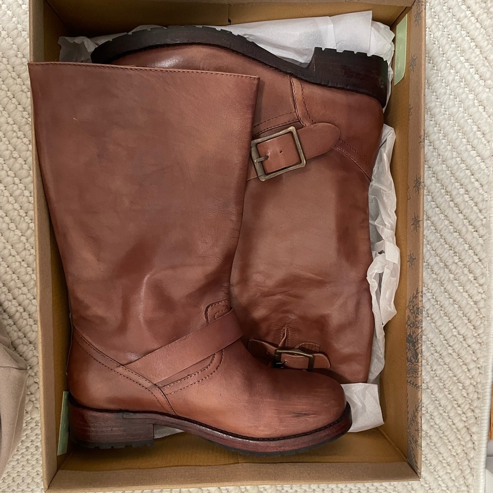 Free people brown leather boots - Picture 4 of 8